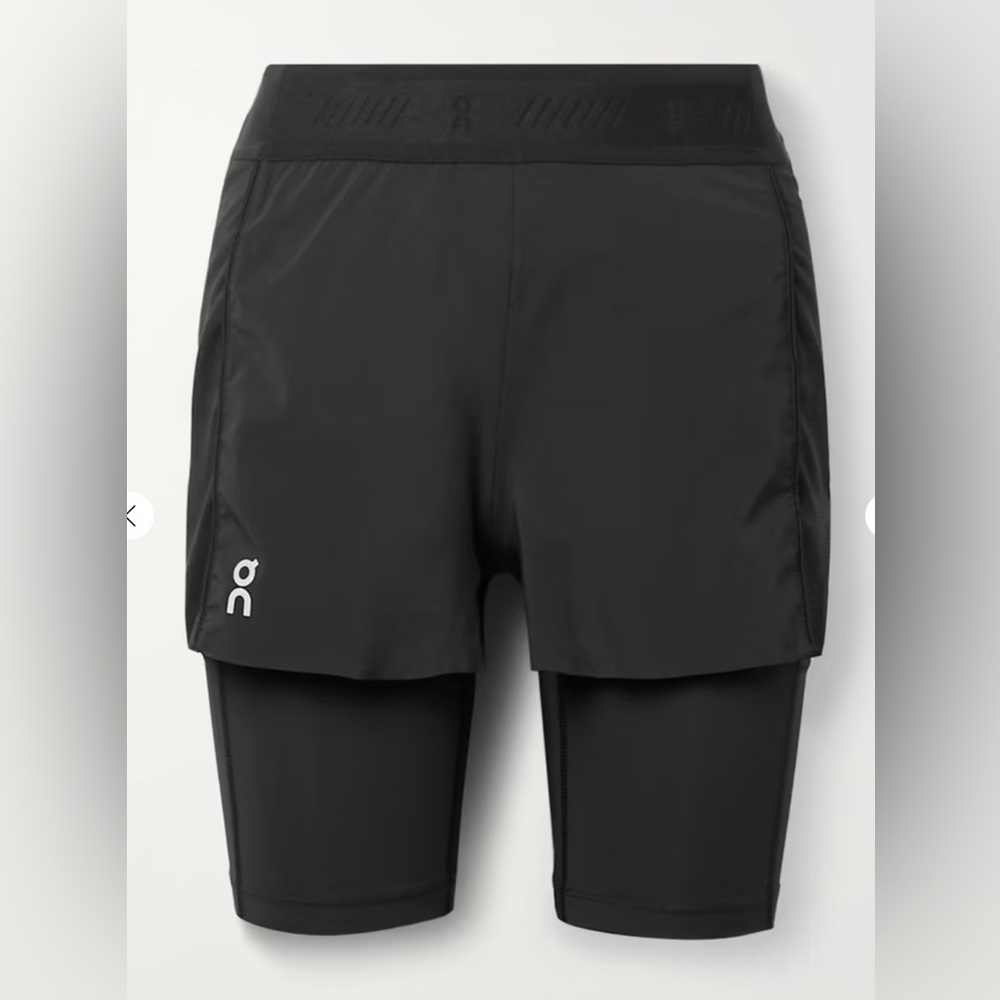 On Running Convertible layered shell and stretch-jersey shorts